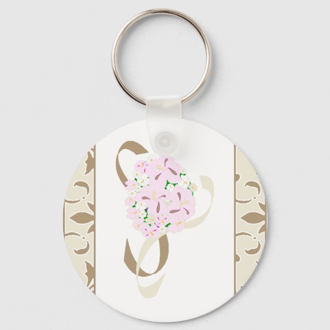 Starfish, Whitecap Grey, Damask Favour Keychain (Front)