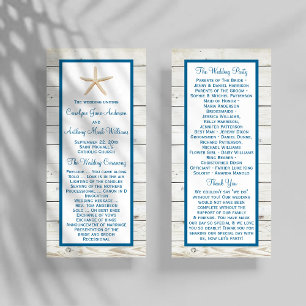 Starfish Whitewashed Wood Beach Wedding Collection Programme