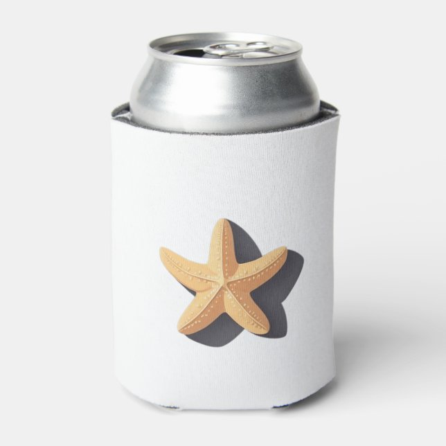 Starfish with Its Shadow Can Cooler (Can Front)