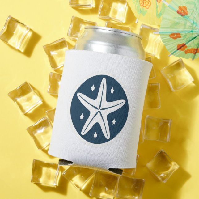 Starfish with White Stars Can Cooler (In Situ Summer)