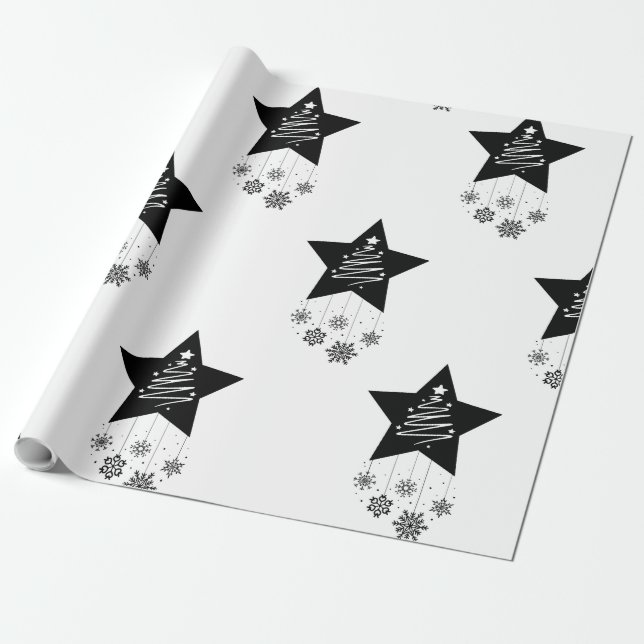 Starflakes wrapping paper (Unrolled)