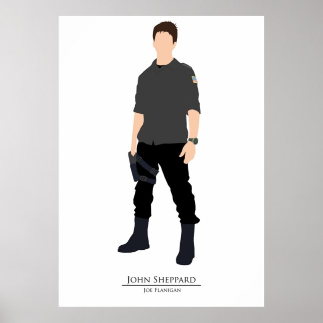 Stargate Atlantis  Minimalist Sheppard Poster (Front)