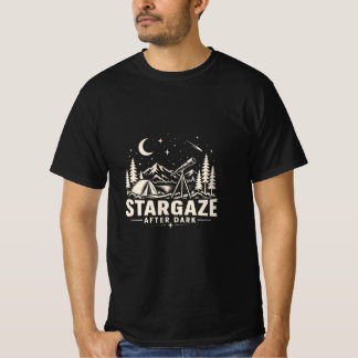 Stargaze After Dark Vintage Astronomy Camping T-Sh T-Shirt