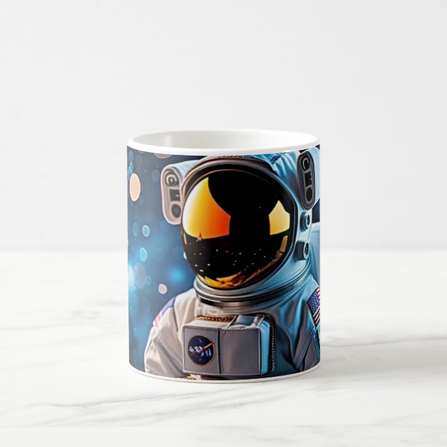 Stargazer Astronaut Close-Up Portrait Coffee Mug (Center)