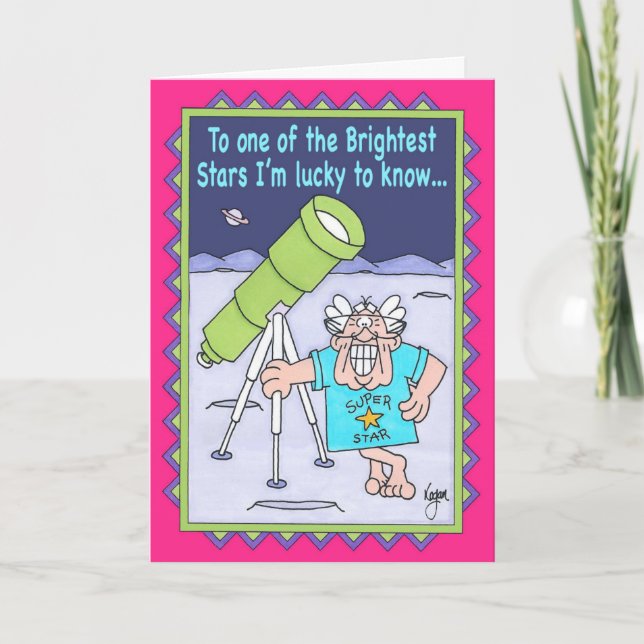 STARGAZER Birthday Card (Front)