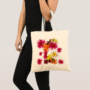 Stargazer Dahlias Tote Bag