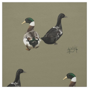 Stargazer drake and his Lady duck fabric