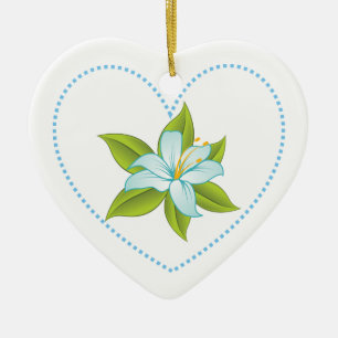 Stargazer light blue lily custom ornament