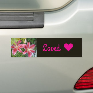 Stargazer Lilies Garden Floral Bumper Sticker