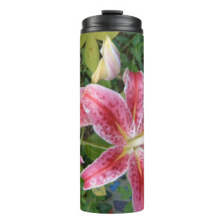 Stargazer Lilies Garden Floral Thermal Tumbler