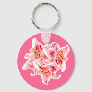 Stargazer Lilies Key Ring