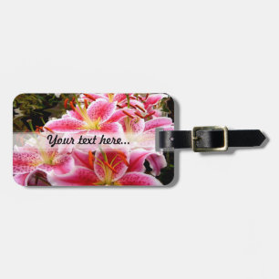 "Stargazer" Lilies Luggage Tag