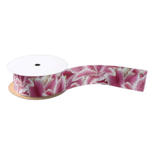 Stargazer Lilies Satin Ribbon