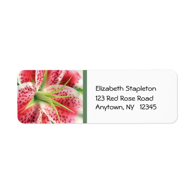 Stargazer Lily Address Label (Front)