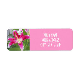 STARGAZER LILY ADDRESS LABEL
