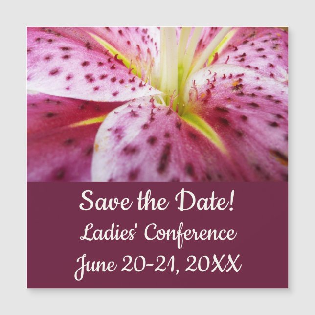 Stargazer Lily Bright Magenta Floral (Front)