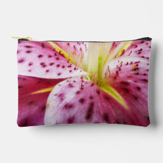 Stargazer Lily Bright Magenta Floral Accessory Pouch