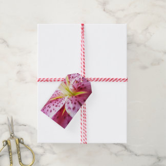 Stargazer Lily Bright Magenta Floral Gift Tags