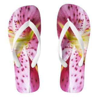 Stargazer Lily Bright Magenta Floral Jandals