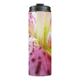 Stargazer Lily Bright Magenta Floral Thermal Tumbler
