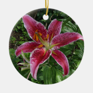 Stargazer Lily Ceramic Tree Decoration