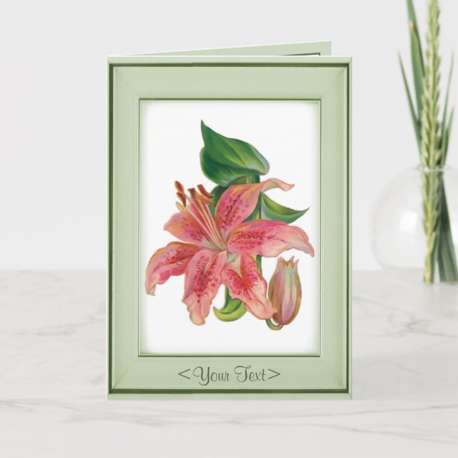 Stargazer Lily - Customise Card (Front)