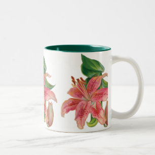 Stargazer Lily Two-Tone Coffee Mug