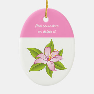 Stargazer pink lily custom ornament