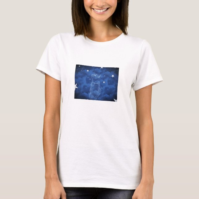 Stargazing Cat, Women's shirt (Front)
