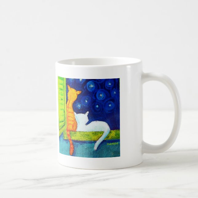 Stargazing Cats Coffee Mug (Right)