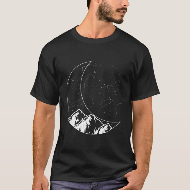 Stargazing Constellation Astronomy T-Shirt (Front)