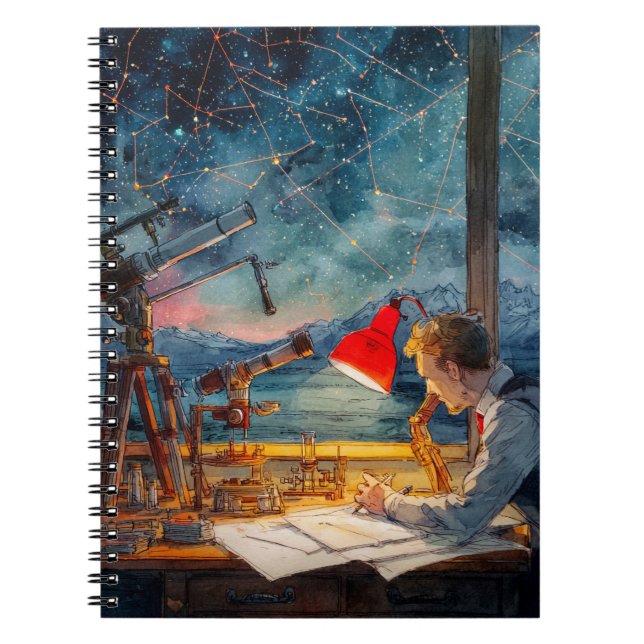 Stargazing Dreamer Colorful Constellation Notebook (Front)