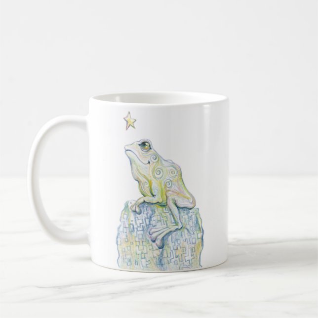 Stargazing Frog Coffee Mug (Left)
