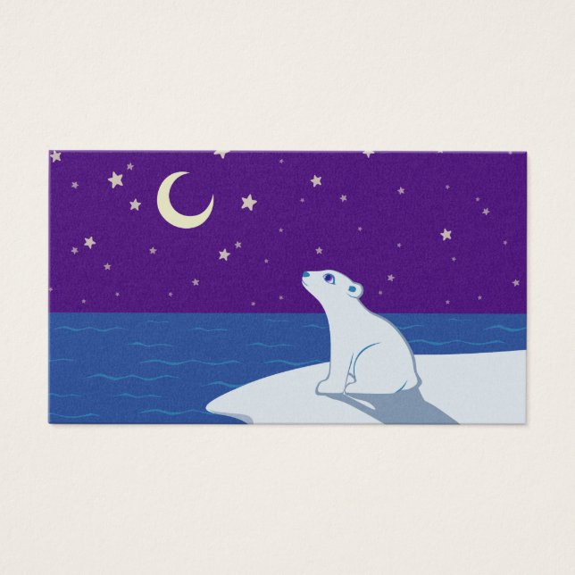 Stargazing Polar Bear Cub Art (Front)