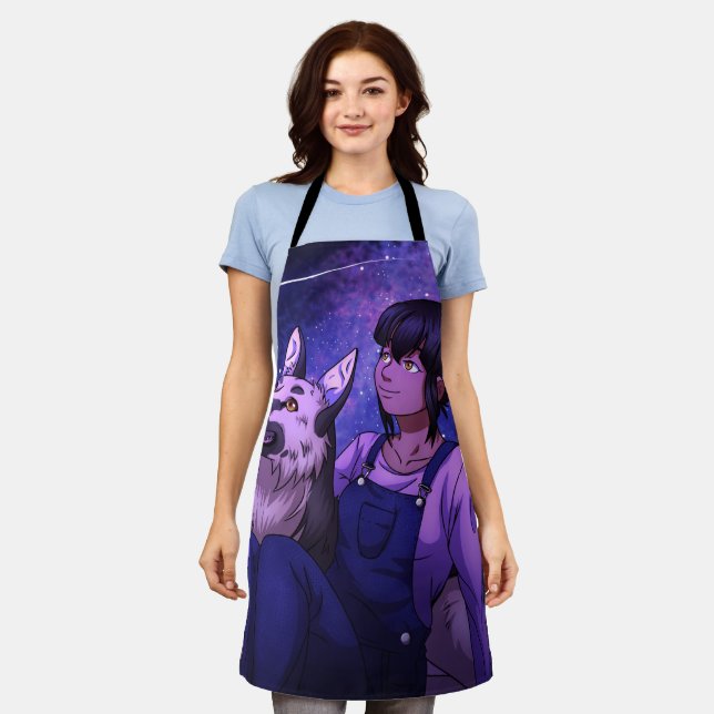 Stargazing with a Dog Apron (Worn)