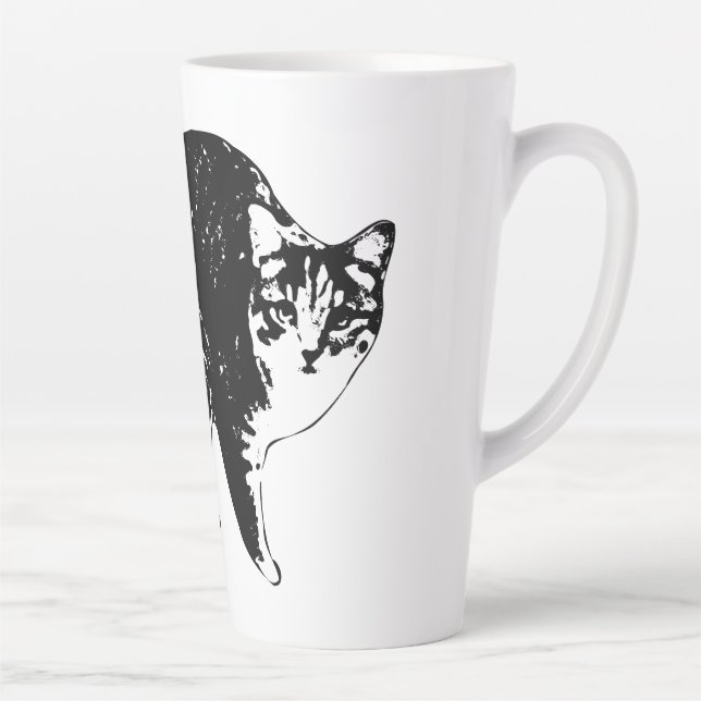 Starglow Tabby Peek Latte Mug (Right)