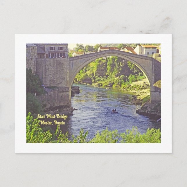 Stari Most Bridge, Mostar, Bosnia Postcard (Front)