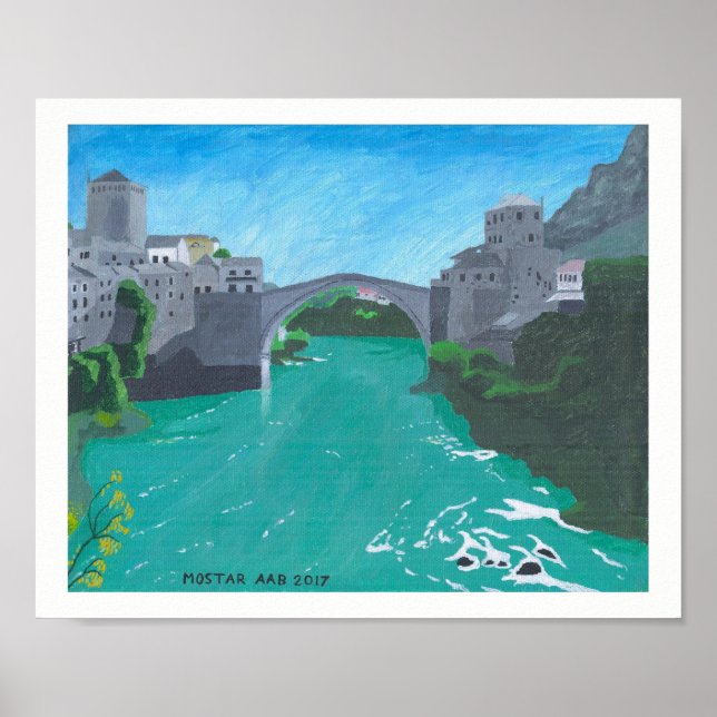 Stari Most, Mostar, Bosnia and Herzegovina Poster (Front)