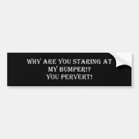 Staring At My Bumper