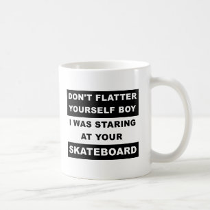 Staring at Your Skateboard Funny Mug