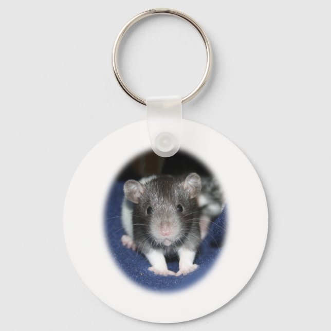 Staring Baby Rat Products Key Ring (Front)