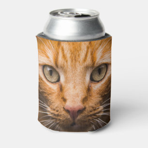 Staring Cat custom monogram can cooler