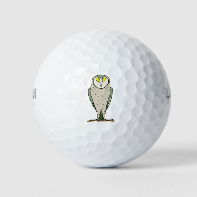 Staring Owl Golf Balls (Front)
