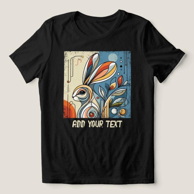 Staring Rabbit Tri-Blend Shirt (Design Front)