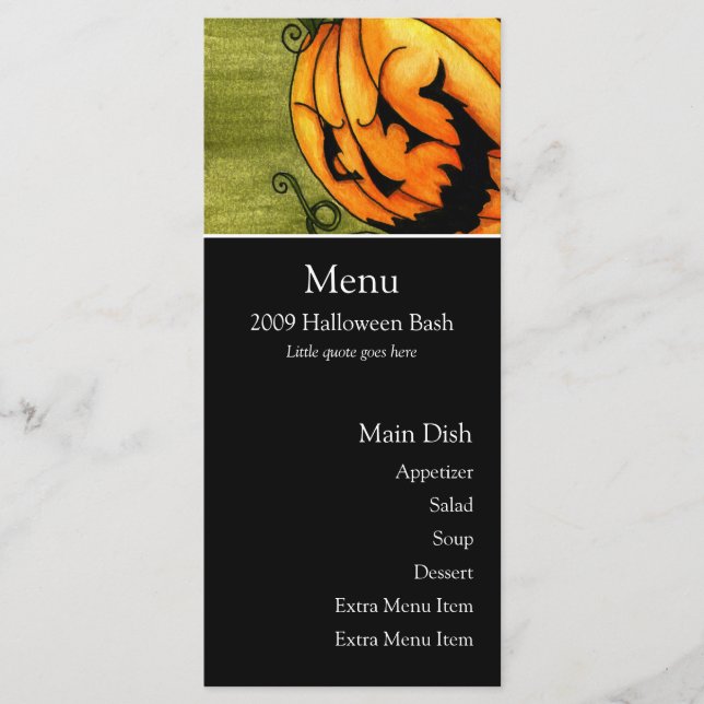 Staring You Down Menu Card (Front)