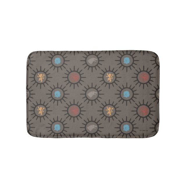 Stark, Lannister, Targaryen, Night King Pattern Bath Mat (Front)