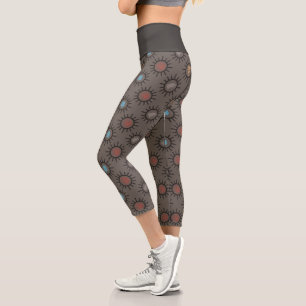 Stark, Lannister, Targaryen, Night King Pattern Capri Leggings