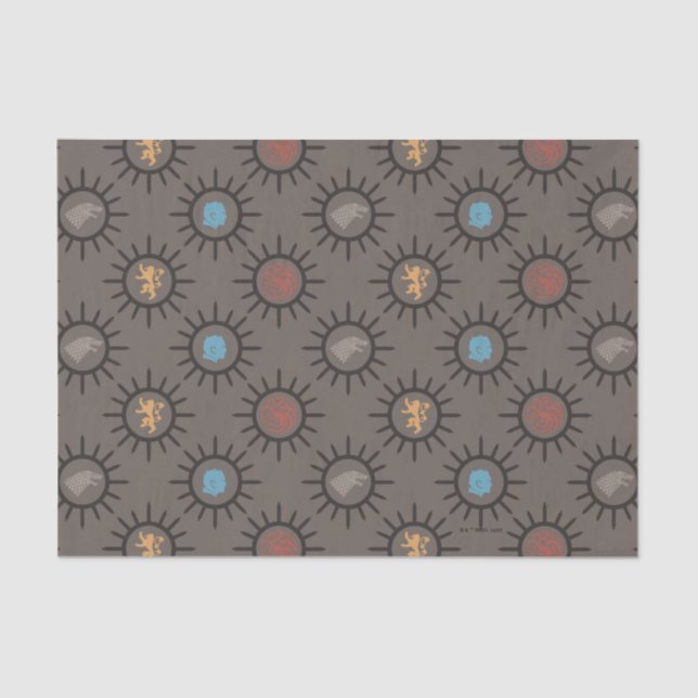 Stark, Lannister, Targaryen, Night King Pattern Tissue Paper (Front)