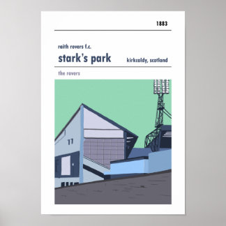 Stark's Park, Kirkcaldy. Main Stand Print. Poster