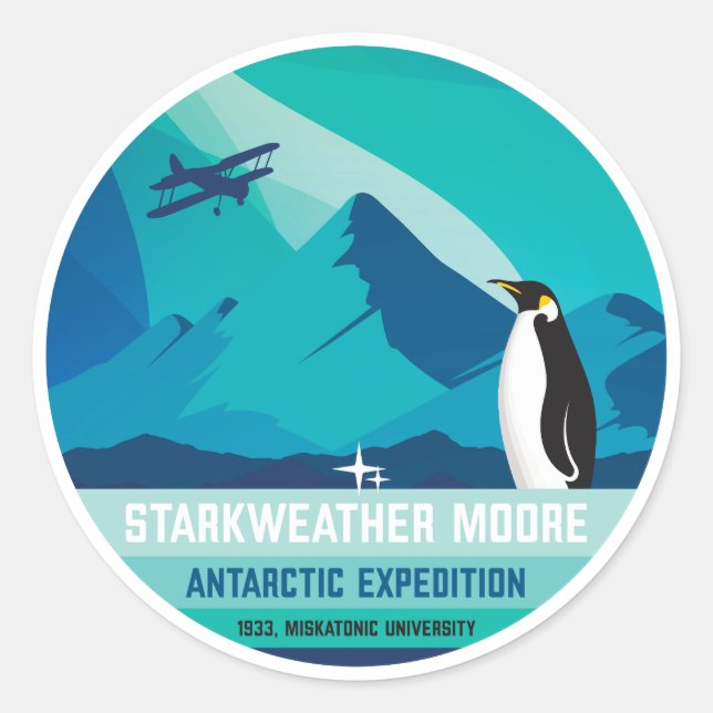 Starkweather-Moore Antarctic Expedition Classic Round Sticker (Front)